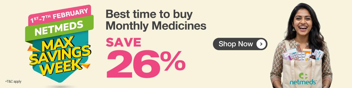 Netmeds Max Savings Week | Save 26% on Medical Bills