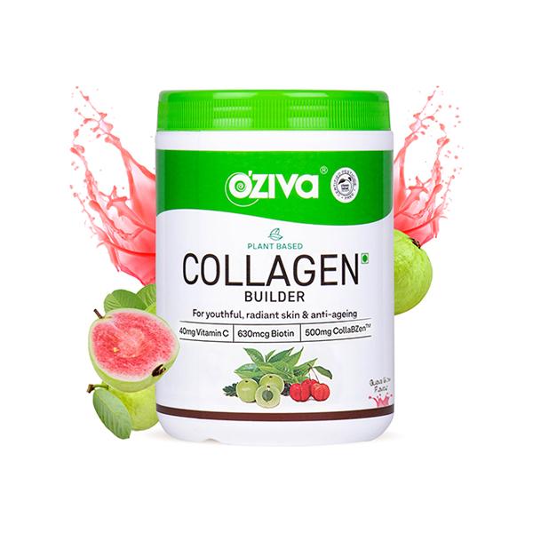 Netmeds | Oziva Collagen Builder for Anti-Ageing and Skin Radiance with Vitamin C, Guavaglow 250 gm