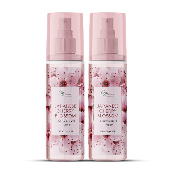 Netmeds | CGG Cosmetics Body & Hair Mist - Japanese Cherry Blossom (Pack of 2 x 100 ml) 400 ml