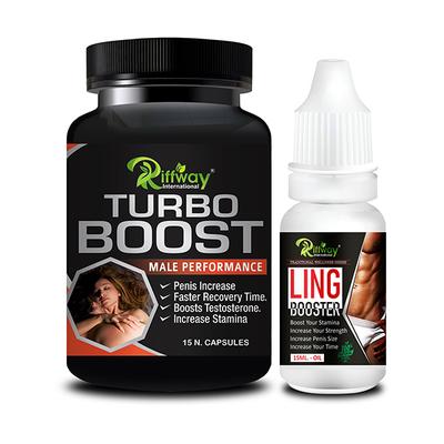 Riffway Turbo Boost Capsule 15's + Ling Booster Oil 15 ml - Sexual Healthcare