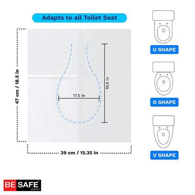 Be Safe Forever Disposable Paper Toilet Seat Cover - Yellow (Pack of 10 Sheets x 3's) - Others
