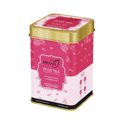 Oraah PCOS Green Tea Powder - Kashmiri Kahwa (Tin) 100 gm - Teas