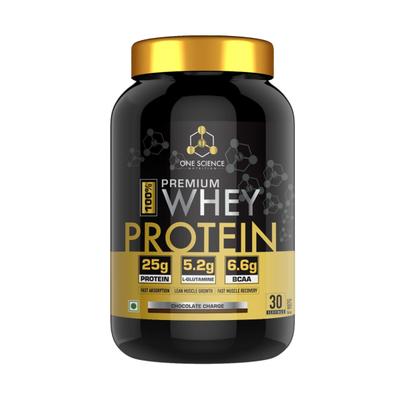 One Science Nutrition Premium Whey Protein Powder - Chocolate Charge 907 gm - Whey Proteins