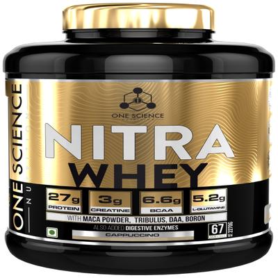 One Science Nutrition Nitra Whey Protein Powder - Cappucino 2270 gm - Whey Proteins