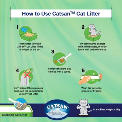 Catsan Clumping Cat Litter 5000 ml - Pet accessories