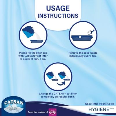 Catsan Hygiene Plus Non Clumping Cat Litter 10000 ml - Pet accessories