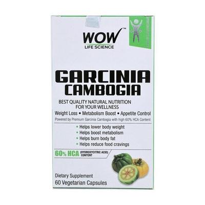 Wow Life Science Garcinia Cambogia Vegetarian Capsules 60's - Weight Loss