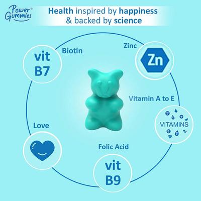 Power Gummies Hair Vitamins 60's - Multi-Vitamins