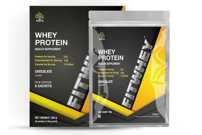 Fitwhey Whey Protein Powder Chocolate 6 sachets 30 gm - Whey Proteins