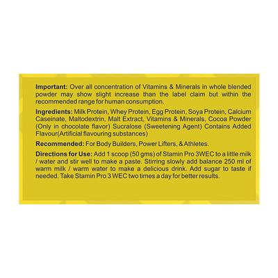 Stamin Pro 3 WEC Protein Mix - Chocolate Flavour 3 kg - Workout Essentials