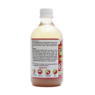 DrNATcURE Apple Cider Vinegar for Kidney Care - Banana Stem Juice & Honey Flavour 500 ml - Apple Cider Vinegars