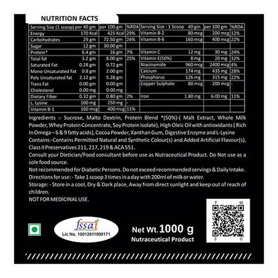 FB Nutrition FBN Mass Weight Management Powder - Chocolate Flavour 1 kg - Weight Gain