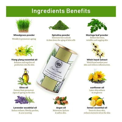 Seer Secrets Green Intense Repair Masque - Wheatgrass, Spirulina & Moringa 40 gm - Masks & Peels