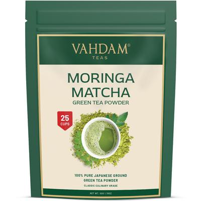Vahdam Moringa Matcha Green Tea Powder 50 gm - Teas