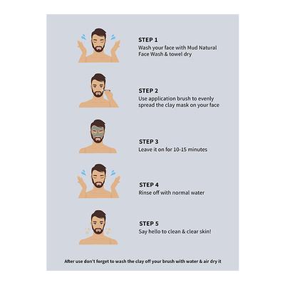 MensXP Mud Men's Face Mask Combo - Black Clay 50 gm + Red Clay 50 gm + Yellow Clay 50 gm - Face Creams