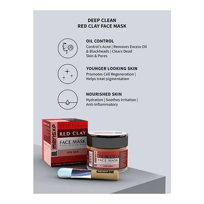 MensXP Mud Men's Face Mask Combo - Black Clay 50 gm + Red Clay 50 gm + Yellow Clay 50 gm - Face Creams