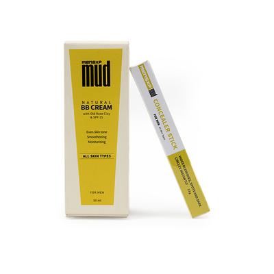 MensXP Mud Men's Natural BB Face Cream 50 ml + Men's Concealer Stick 2.5 gm - (027 Medium Light) 50 ml - Face Creams