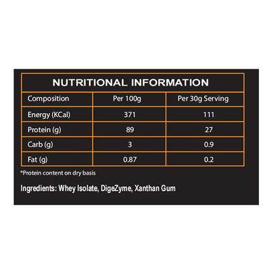 SOS Nutrition Isolate Whey Protein Powder - Unflavoured 2 lb - Whey Proteins