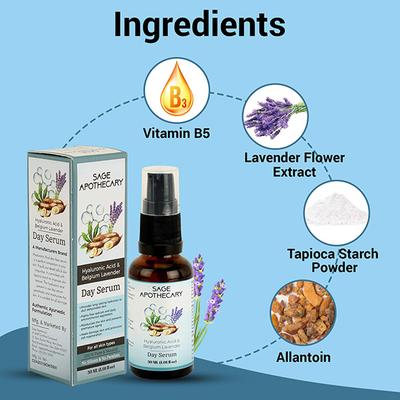 Sage Apothecary Day Serum - Hyaluronic Acid & Belgium Lavender 30 ml - Face Serum
