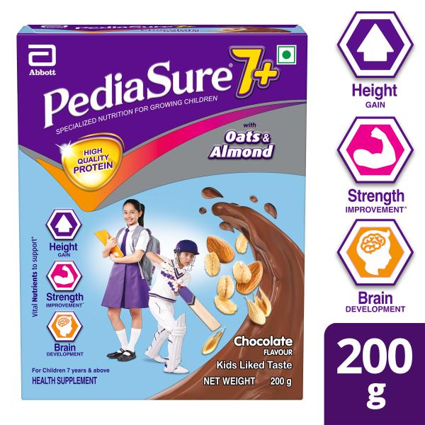 Netmeds | Pediasure 7Plus Health Drink Powder - Chocolate Flavour (Refill Pack) 200 gm (se)