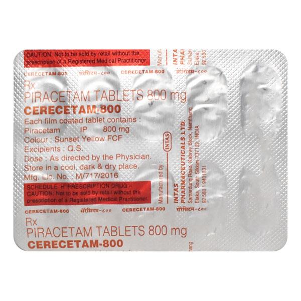 Netmeds | Cerecetam 800mg Tablet 10'S