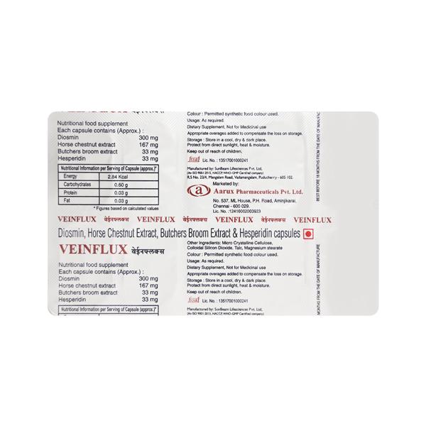 Netmeds | VEINFLUX Capsule 10's
