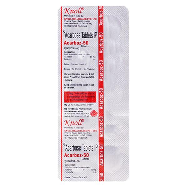Netmeds | ACARBOZ 50 Tablet 10's