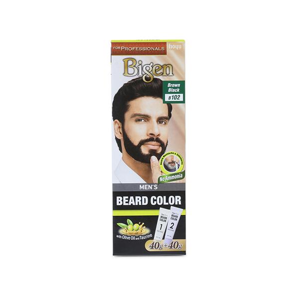 Netmeds | Bigen Men's Beard Color - B102 Brown Black (40gm+40gm) 2's