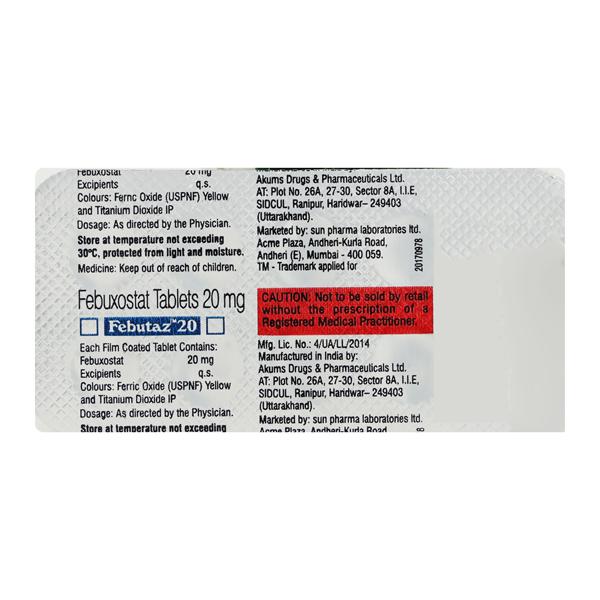 Netmeds | Febutaz 20mg Tablet 10'S