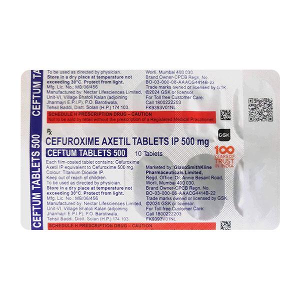 Netmeds | CEFTUM 500 Tablet 10's