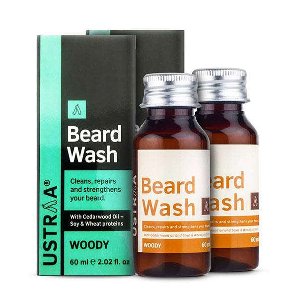 Netmeds | Ustraa Beard Wash - Woody (Pack of 2 x 60 ml)