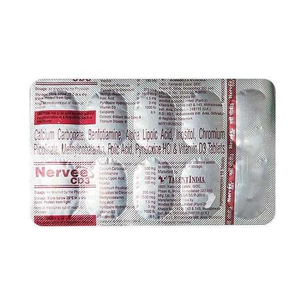 Netmeds | NERVEE CD3 Tablet 10's