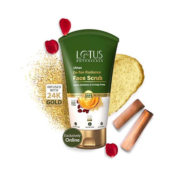 Netmeds | Lotus Botanicals Ubtan De-Tan Radiance Face Scrub 100 gm