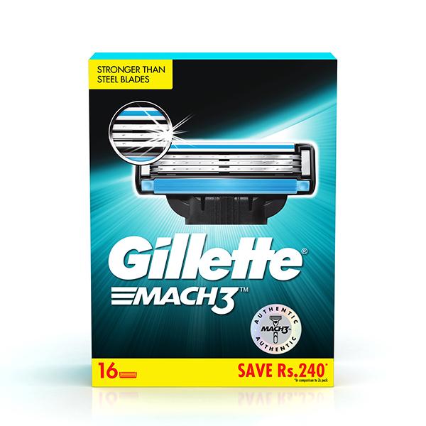 Netmeds | Gillette Mach3 Fresh Clean Shaving Cartridges 16's
