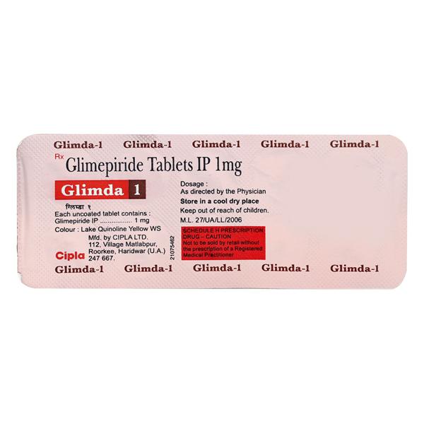 Netmeds | Glimda 1mg Tablet 10'S