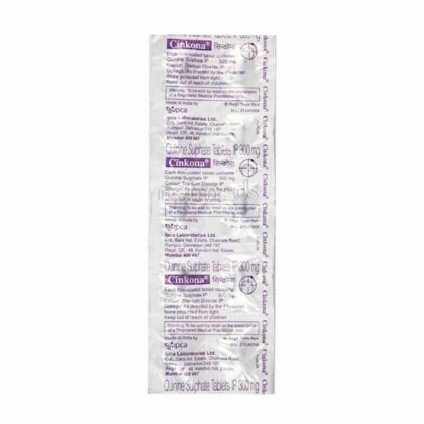 Netmeds | Cinkona 300mg Tablet 10'S
