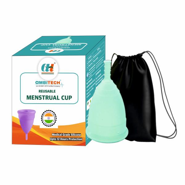 Netmeds | AmbiTech Reusable Menstrual Cup for Women with Pouch (M) 1's