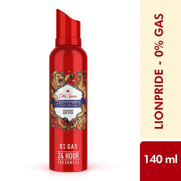 Netmeds | Old Spice Lionpride No Gas Deodorant Body Spray Perfume for Men 140ml