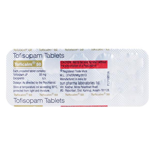 Netmeds | Toficalm 50mg Tablet 10'S
