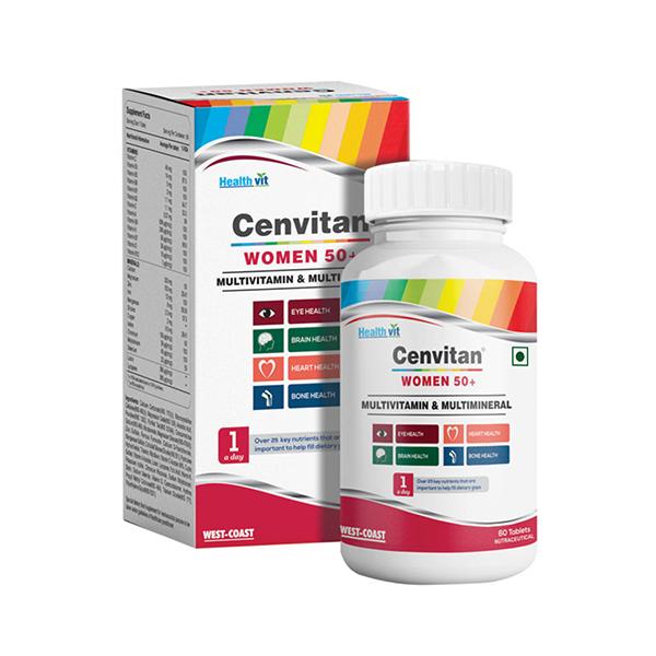 Netmeds | Healthvit Cenvitan Women 50+ Multivitamins and Multimineral-Tablets 60's