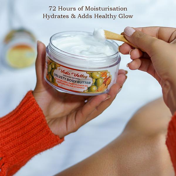 Netmeds | Vedic Valley Velvelty Body Butter Certified Natural m 250 gm