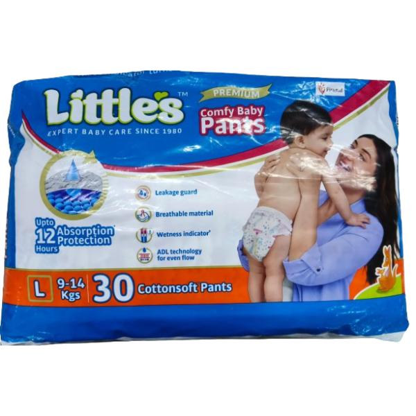 Netmeds | Little's Premium Comfy Baby Pants (L) 30's