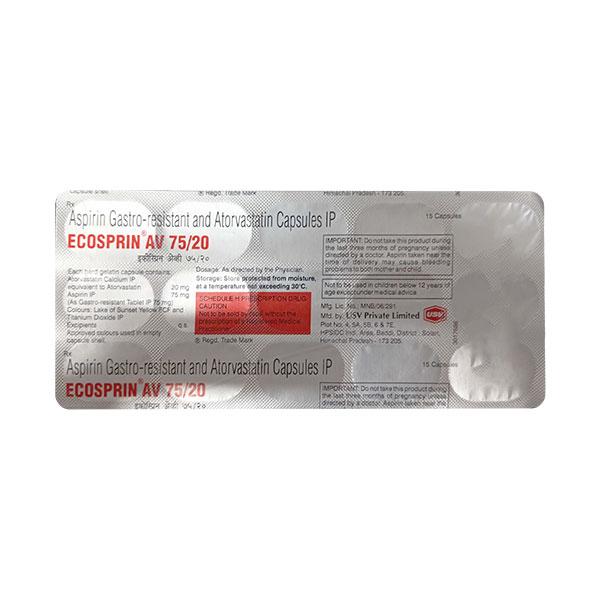 Netmeds | Ecosprin AV 75/20mg Capsule 15'S