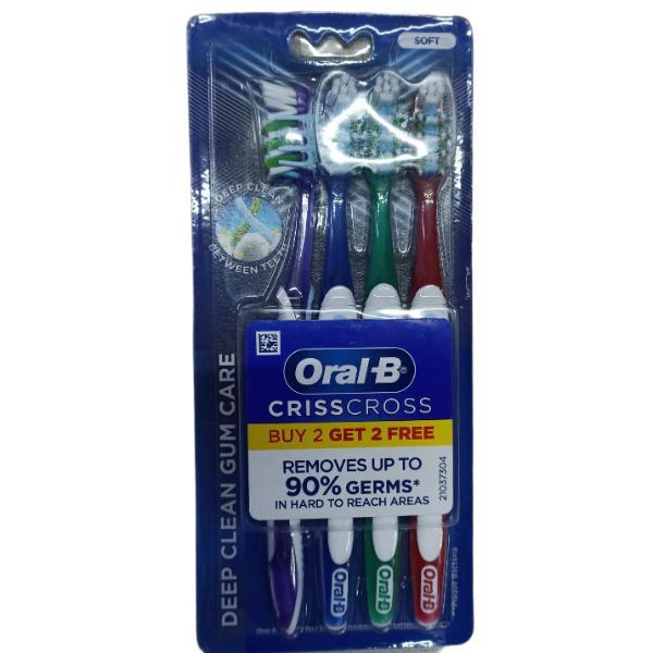 Netmeds | Oral B CrissCross Deep Clean Gum Care Soft Toothbrush (Buy 2 Get 2 Free)