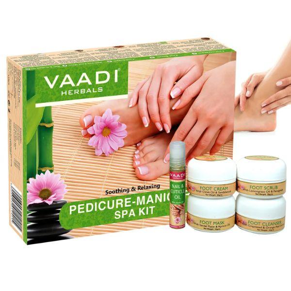 Netmeds | Vaadi Herbals Soothing & Relaxing Pedicure-Manicure Spa Kit 135gm