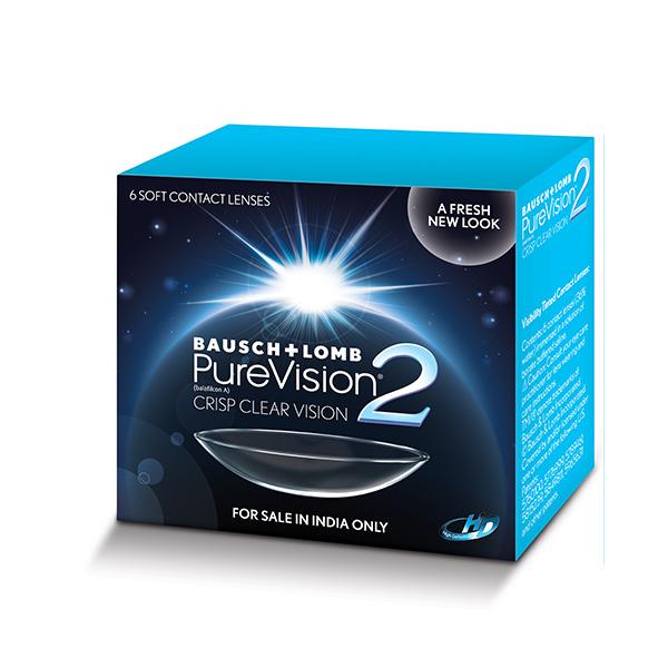 Netmeds | Bausch & Lomb PureVision2 HD Monthly Contact Lens - 6 Lens/Box (-2.25)