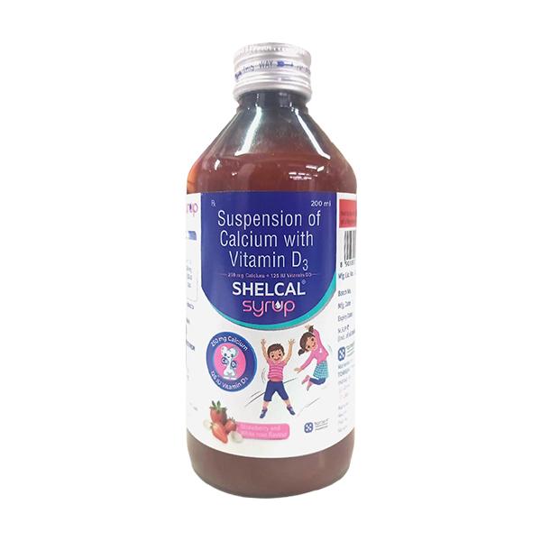 Netmeds | SHELCAL STRAWBERRY AND WHITE ROSE FLAVOUR Syrup 200ml