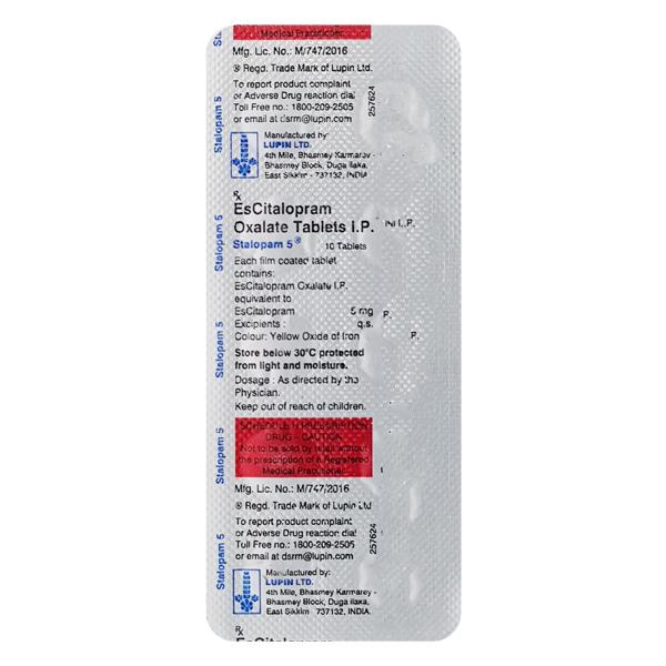 Netmeds | Stalopam 5mg Tablet 10'S