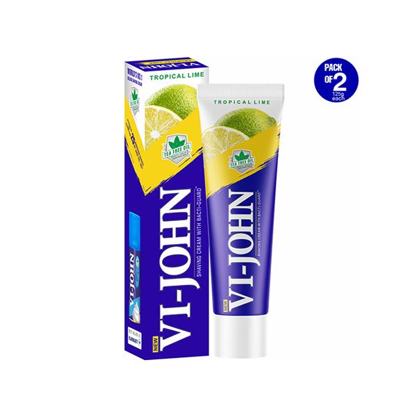 Netmeds | Vi-John Zesty Breeze Shaving Foam - Lime & Lemon - Pack of 2 x 300 gm