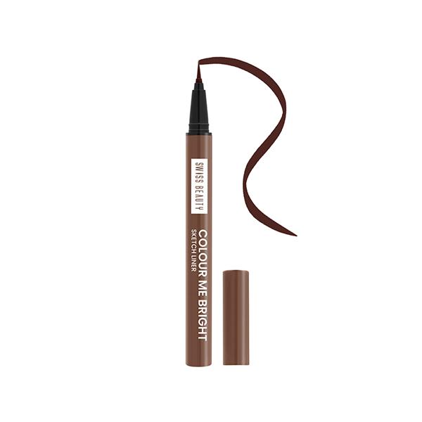 Netmeds | Swiss Beauty Colour Me Bright Sketch Eyeliner-Adore Brown 0.7 ml
